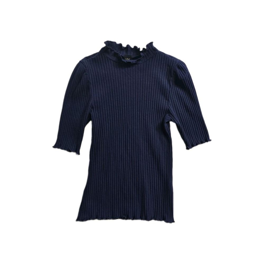 Anthropologie W 5 Women's Top Navy Blue M Ribbed